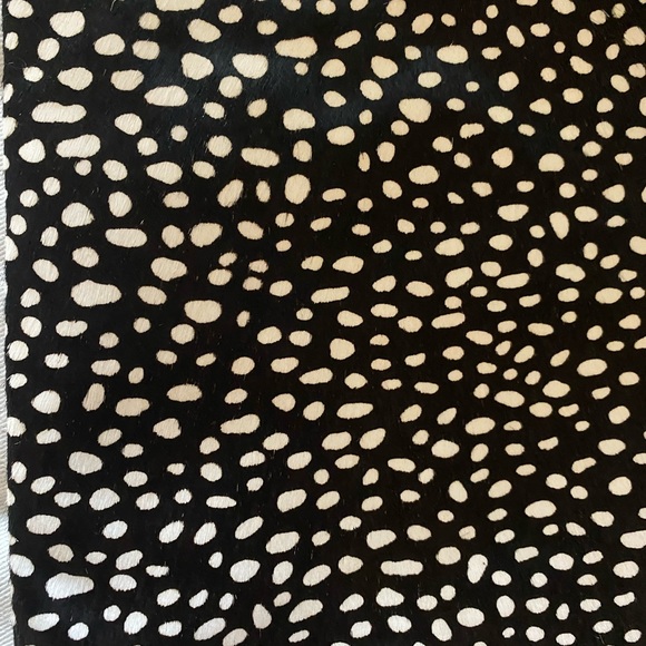 Sole Society dolce black and white animal print clutch pouch calf hair NWT $69 - Picture 2 of 11